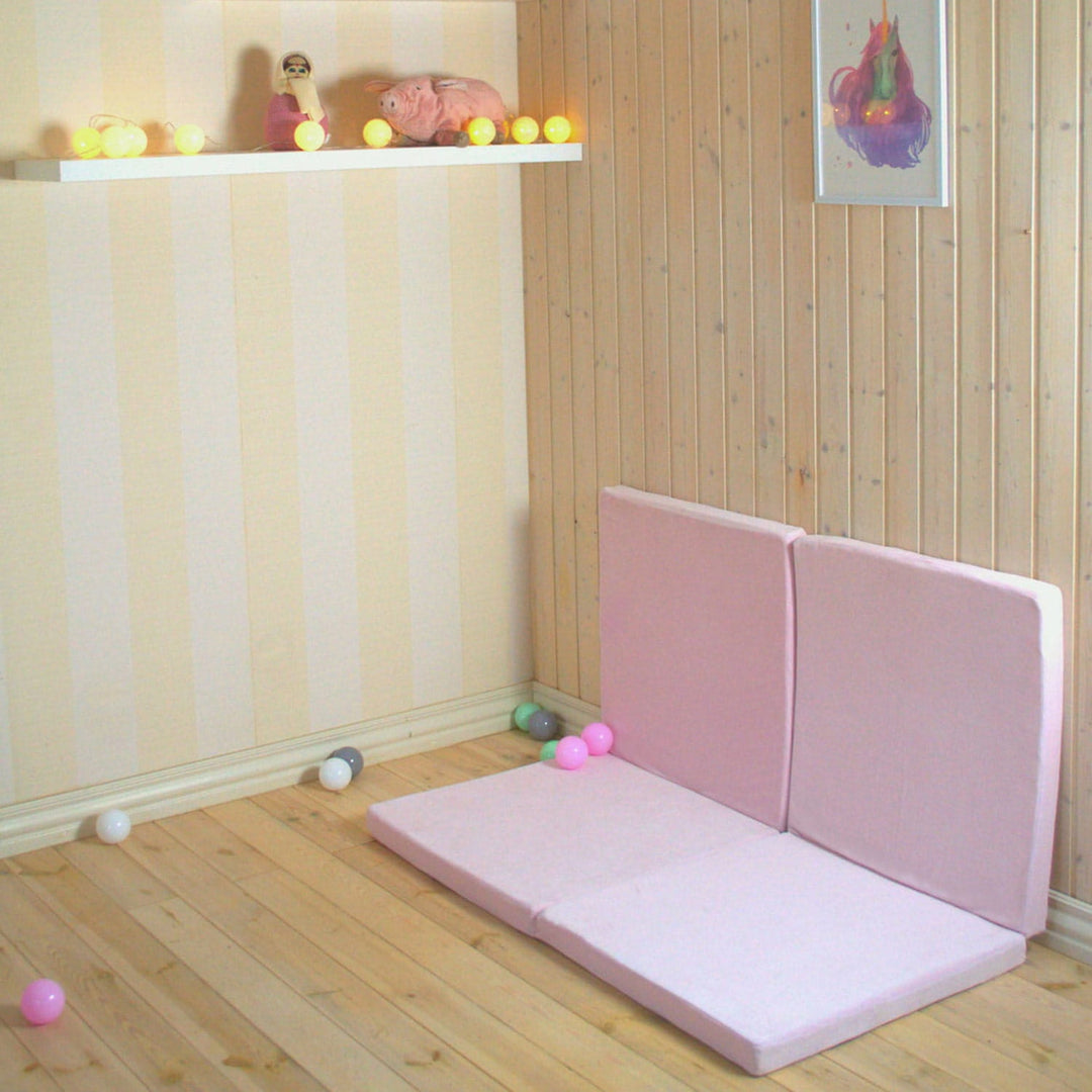 MeowBaby Power Pink okrągły bawełniany basen z 200 kulkami