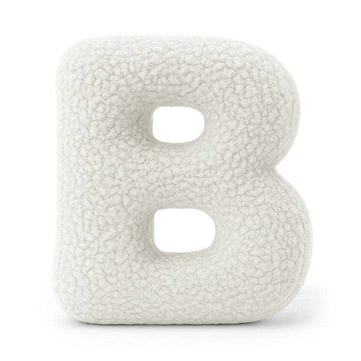 MeowBaby White Teddy Letter Cushion - Letter B