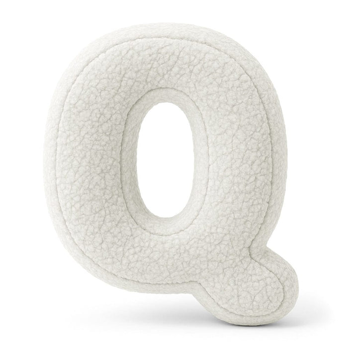 MeowBaby White Teddy Letter Cushion - Letter Q