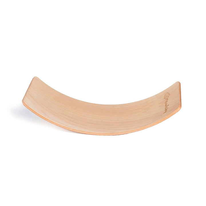 MeowBaby Wooden Balance Board 80x30cm in Natural, bare wood with no felt