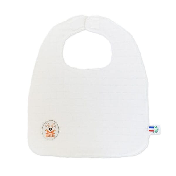 Papate White Organic Cotton Lop Bib Bibs Papate 