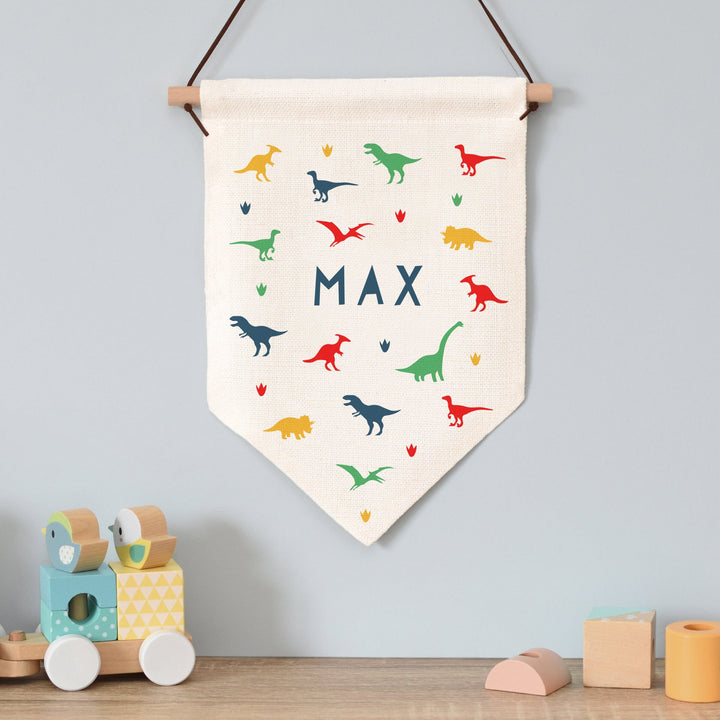 Personalised Dinosaur Hanging Banner Wreaths & Garlands Mini Bee 