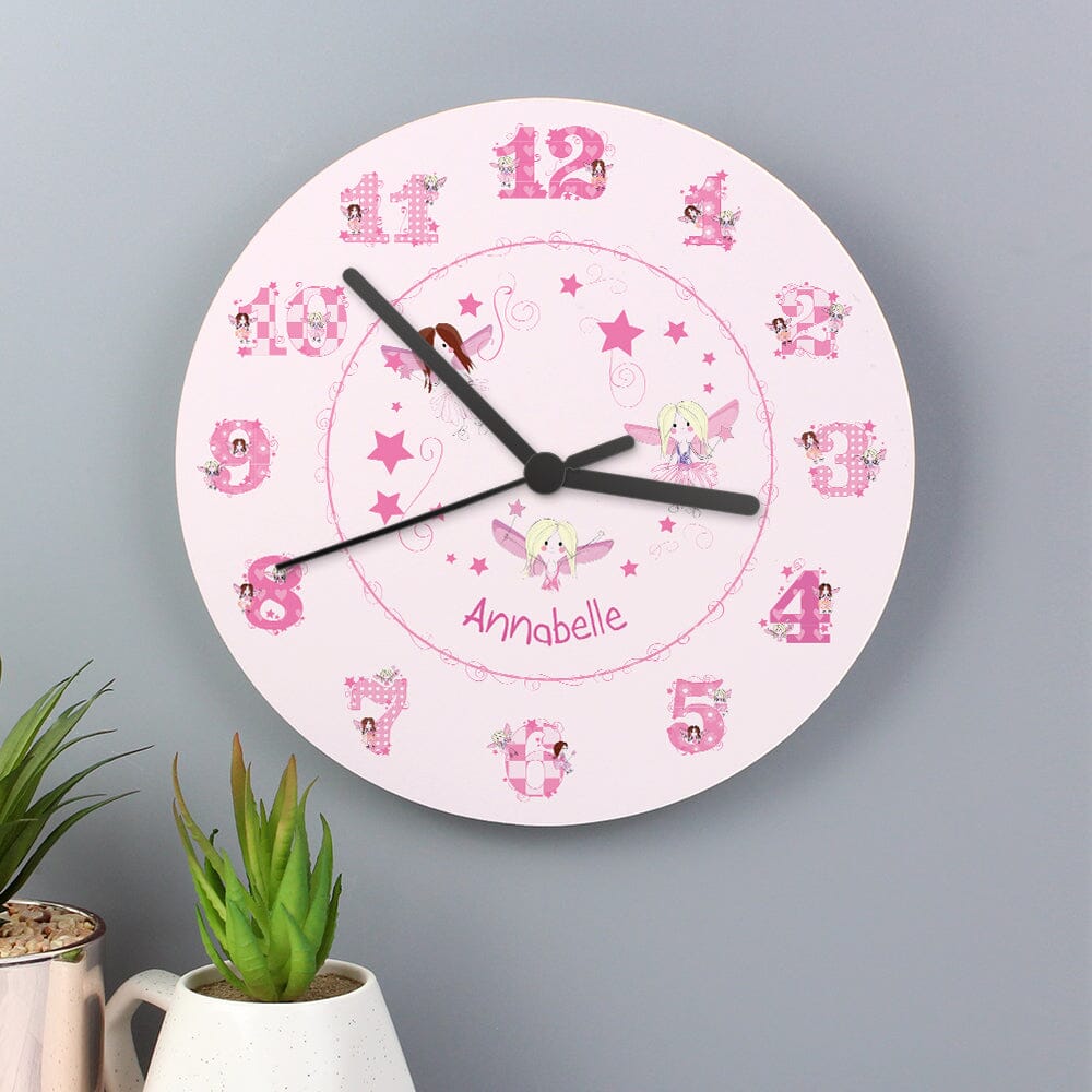 Personalised Fairy Clock Wall Clocks Mini Bee 