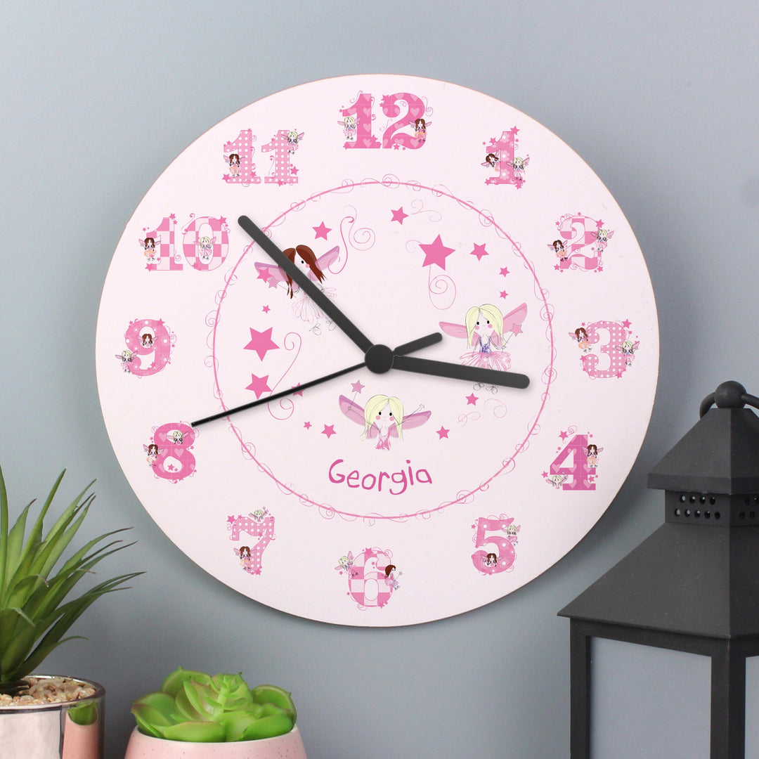 Personalised Fairy Clock Wall Clocks Mini Bee 