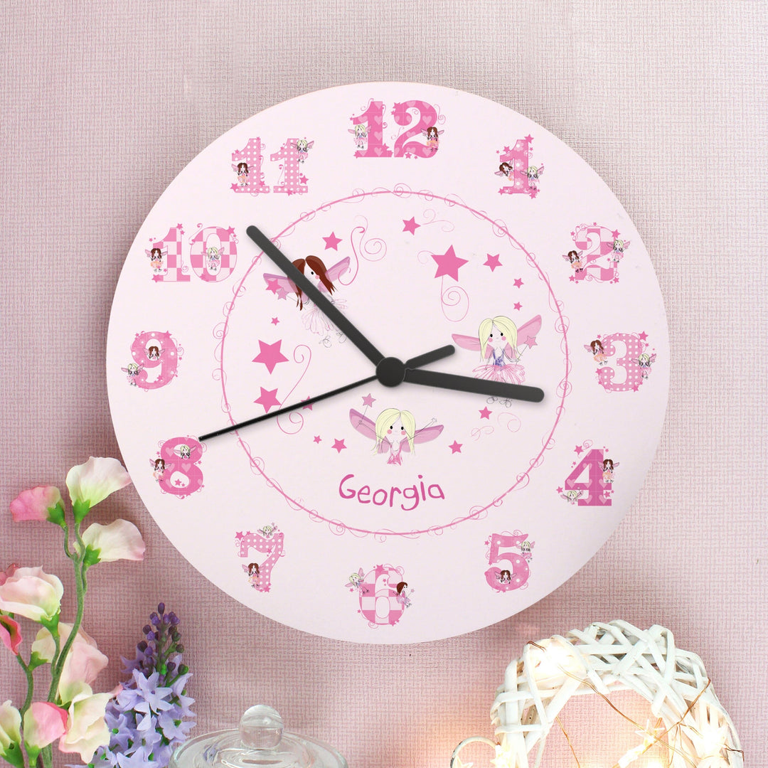 Personalised Fairy Clock Wall Clocks Mini Bee 