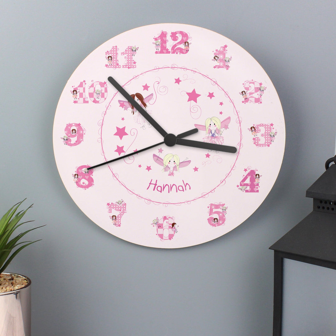 Personalised Fairy Clock Wall Clocks Mini Bee 