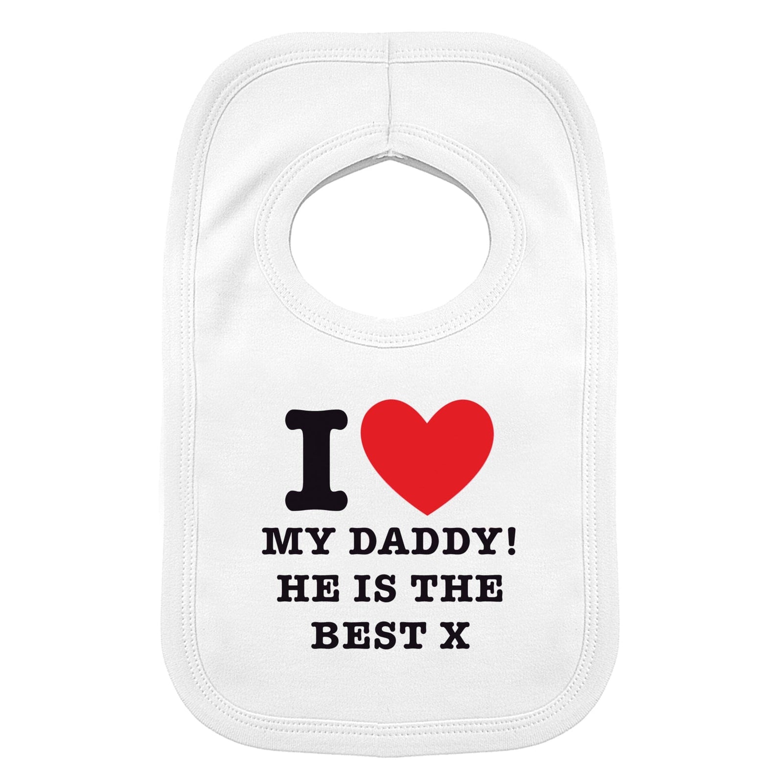 Personalised I HEART Baby Bib Bibs Mini Bee 