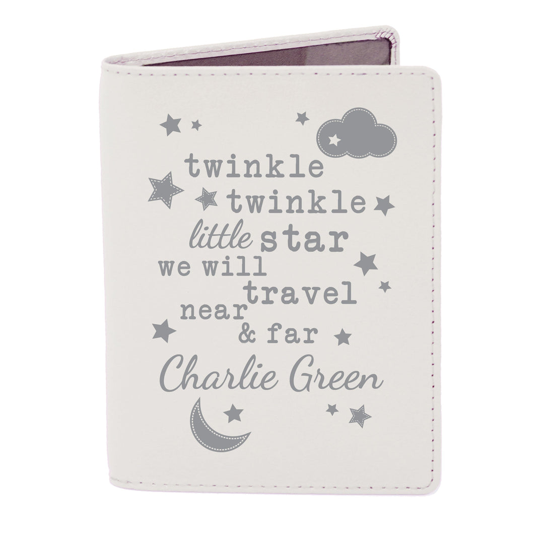 Personalised Twinkle Twinkle Cream Passport Holder Luggage Tags Mini Bee 