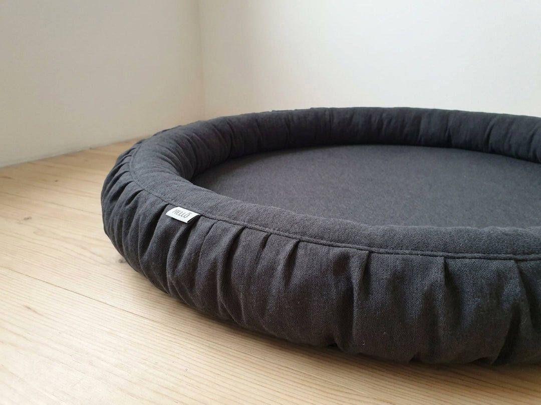 Monio for Kids Graphite Cotton Padded Nest Playmat, lifestyle image