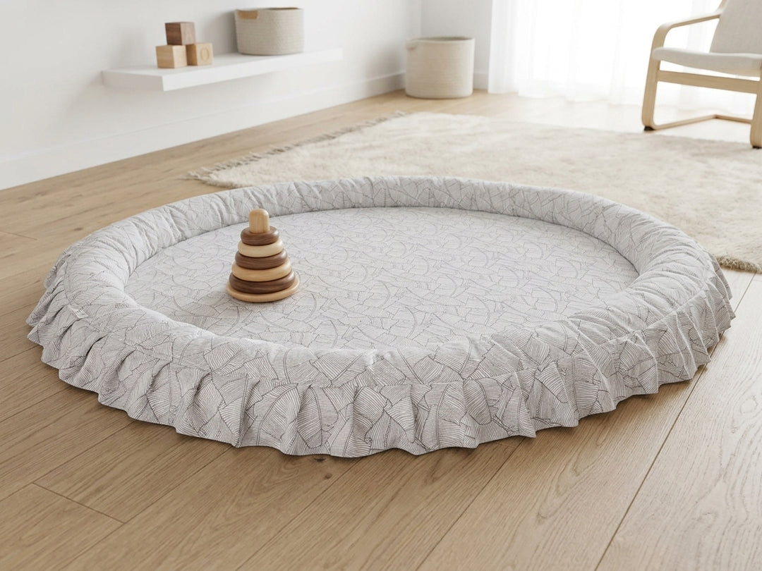 Monio for Kids Leaf Cotton Padded Nest Playmat, lifestyle image