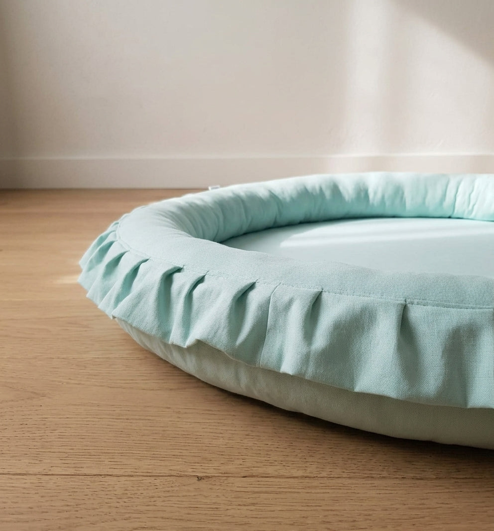 Monio for Kids Mint Cotton Padded Nest Playmat, lifestyle image