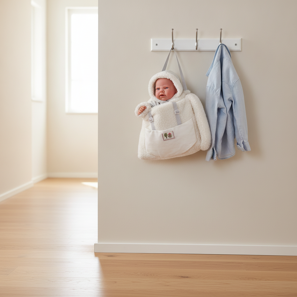 Out the door together - Antonio Juan Newborn Lea Doll with Fleece Baby Carrier, 42cm, Nestoro
