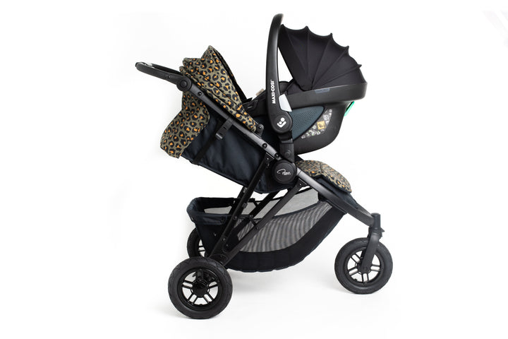 Roma Atlas 3 Wheel Pram - Khaki Leopard Baby Stollers Roma 