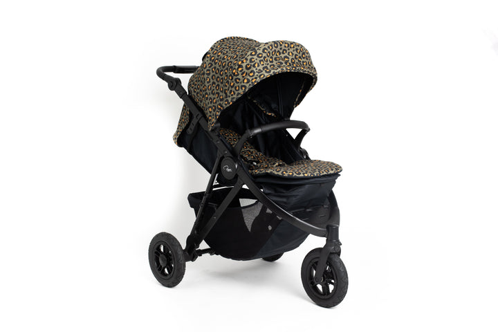 Roma Atlas 3 Wheel Pram - Khaki Leopard Baby Stollers Roma 