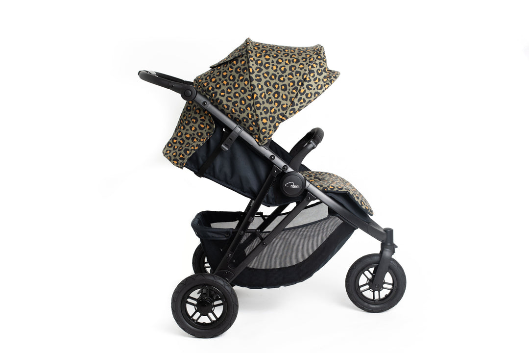 Roma Atlas 3 Wheel Pram - Khaki Leopard Baby Stollers Roma 
