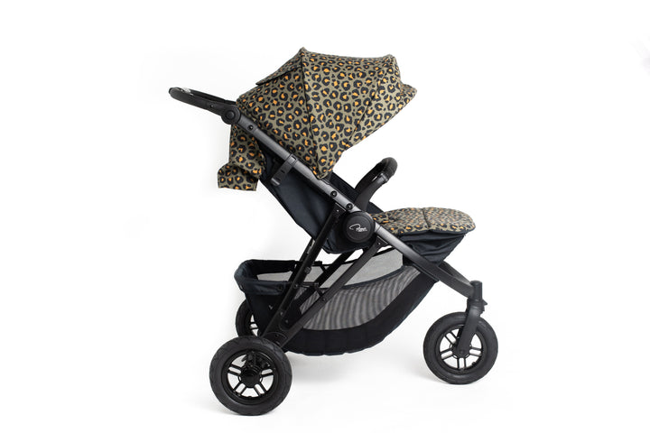 Roma Atlas 3 Wheel Pram - Khaki Leopard Baby Stollers Roma 