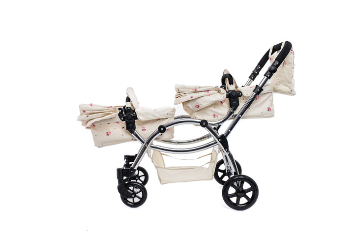 Roma Darcie Cream Twins Dolls Pram Dolls Pram Roma 