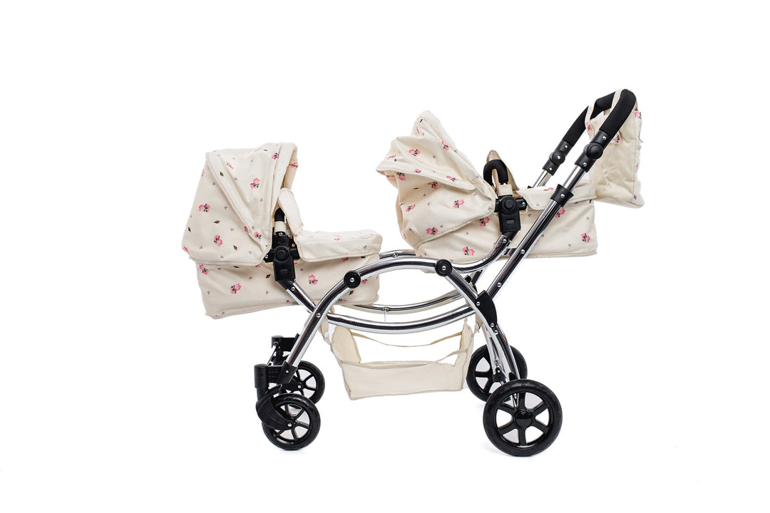 Roma Darcie Cream Twins Dolls Pram Dolls Pram Roma 