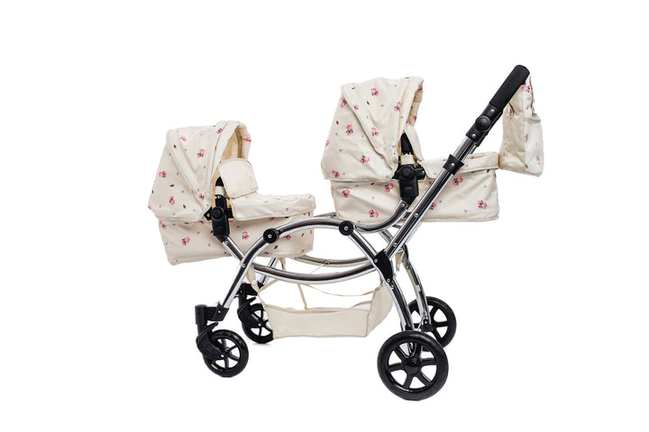 Roma Darcie Cream Twins Dolls Pram Dolls Pram Roma 