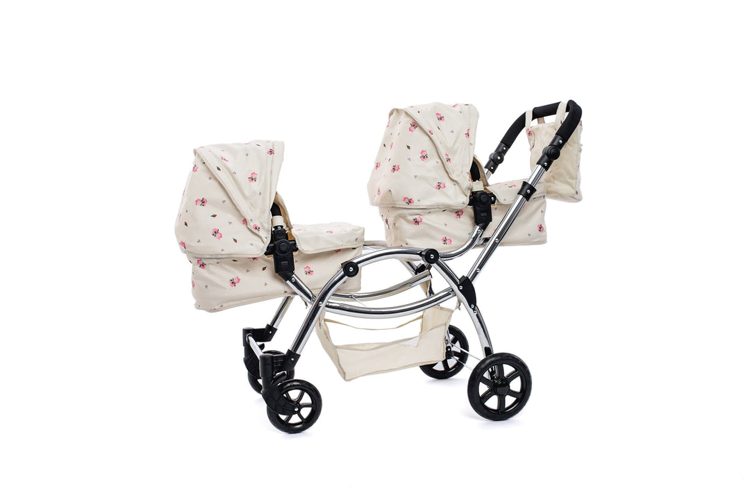 Roma Darcie Cream Twins Dolls Pram Dolls Pram Roma 