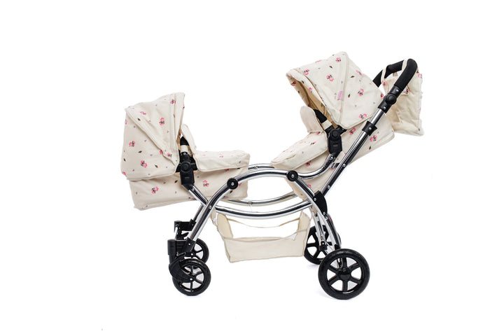 Roma Darcie Cream Twins Dolls Pram Dolls Pram Roma 