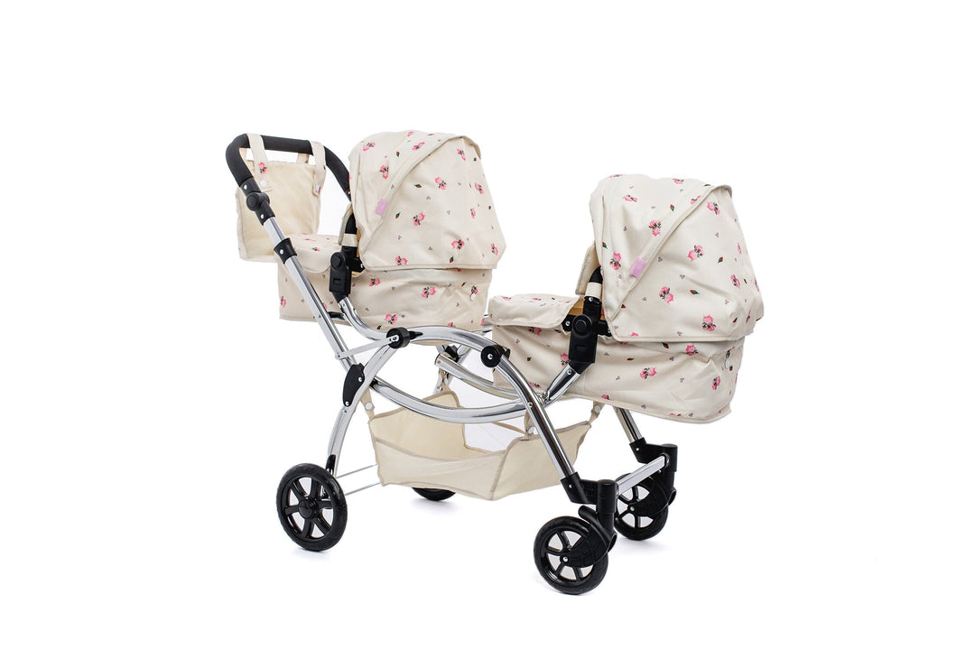 Roma Darcie Cream Twins Dolls Pram Dolls Pram Roma 