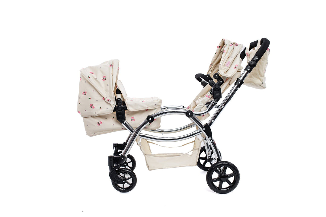 Roma Darcie Cream Twins Dolls Pram Dolls Pram Roma 