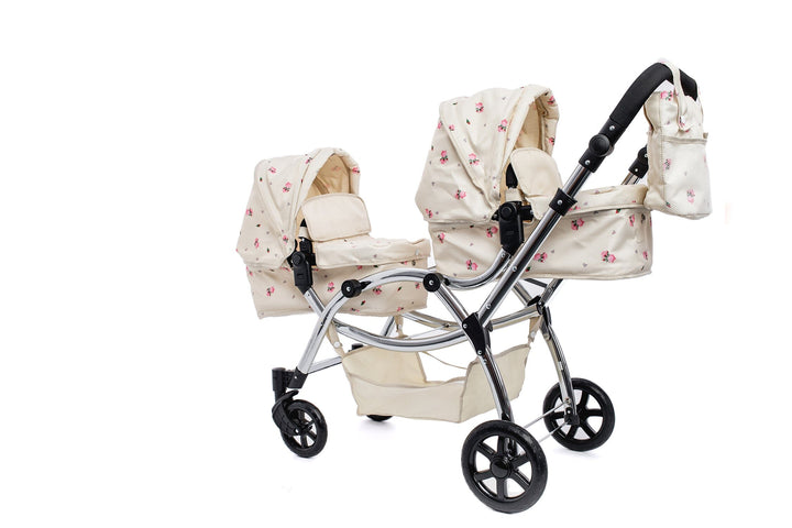 Roma Darcie Cream Twins Dolls Pram Dolls Pram Roma 