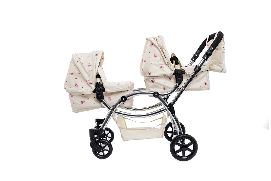 Roma Darcie Cream Twins Dolls Pram Dolls Pram Roma 