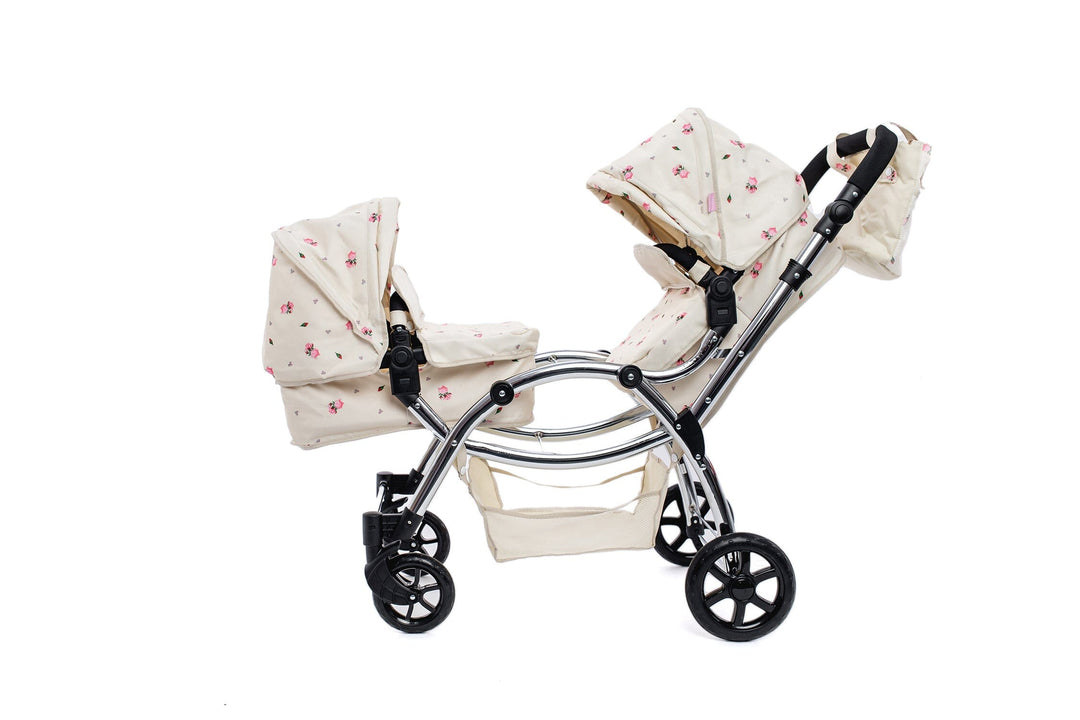 Roma Darcie Cream Twins Dolls Pram Dolls Pram Roma 