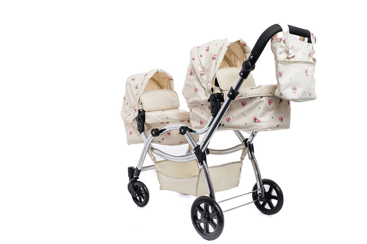 Roma Darcie Cream Twins Dolls Pram Dolls Pram Roma 