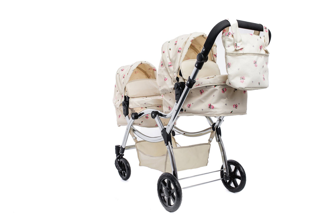 Roma Darcie Cream Twins Dolls Pram Dolls Pram Roma 