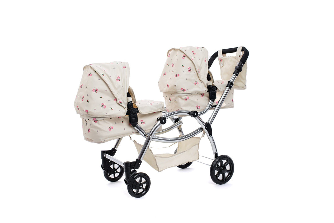 Roma Darcie Cream Twins Dolls Pram Dolls Pram Roma 