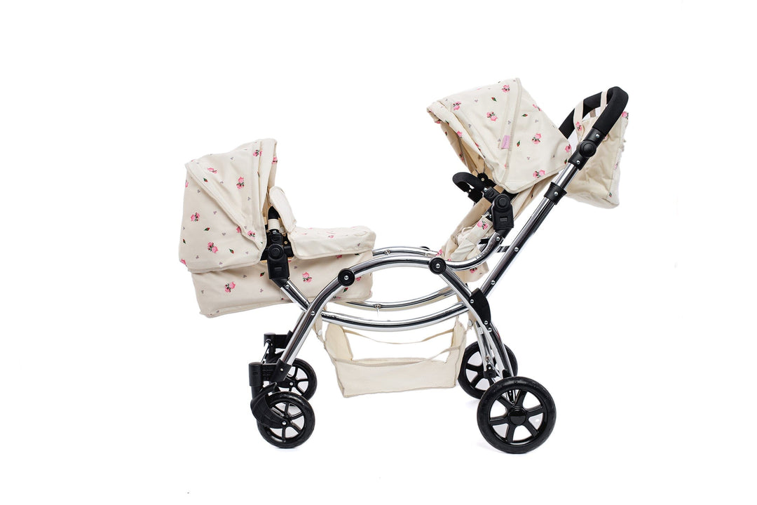 Roma Darcie Cream Twins Dolls Pram Dolls Pram Roma 