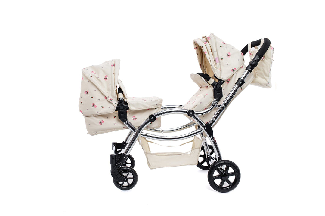 Roma Darcie Cream Twins Dolls Pram Dolls Pram Roma 