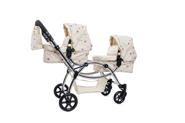 Roma Darcie Cream Twins Dolls Pram Dolls Pram Roma 