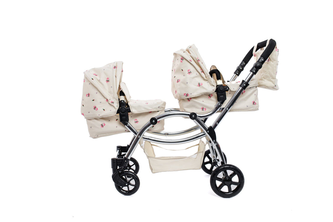 Roma Darcie Cream Twins Dolls Pram Dolls Pram Roma 