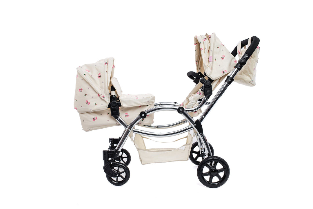 Roma Darcie Cream Twins Dolls Pram Dolls Pram Roma 