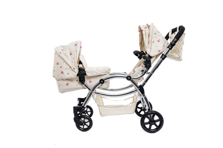 Roma Darcie Cream Twins Dolls Pram Dolls Pram Roma 