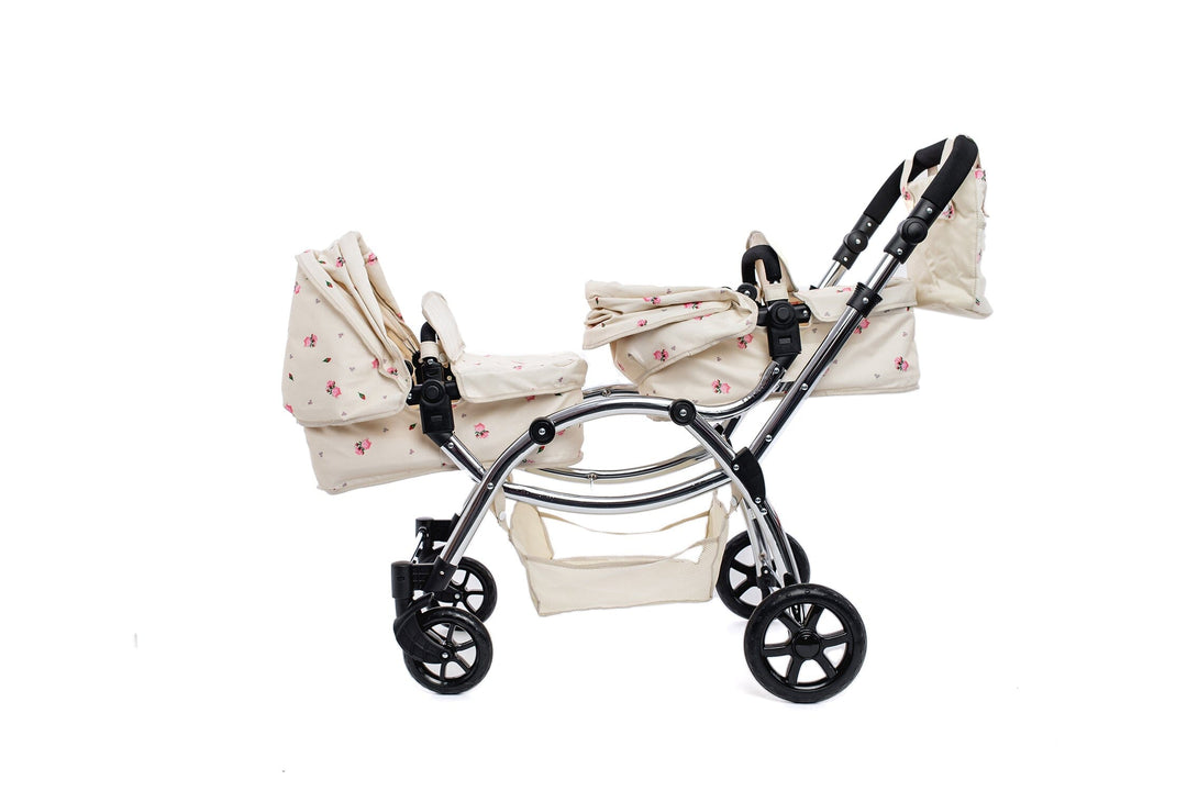 Roma Darcie Cream Twins Dolls Pram Dolls Pram Roma 