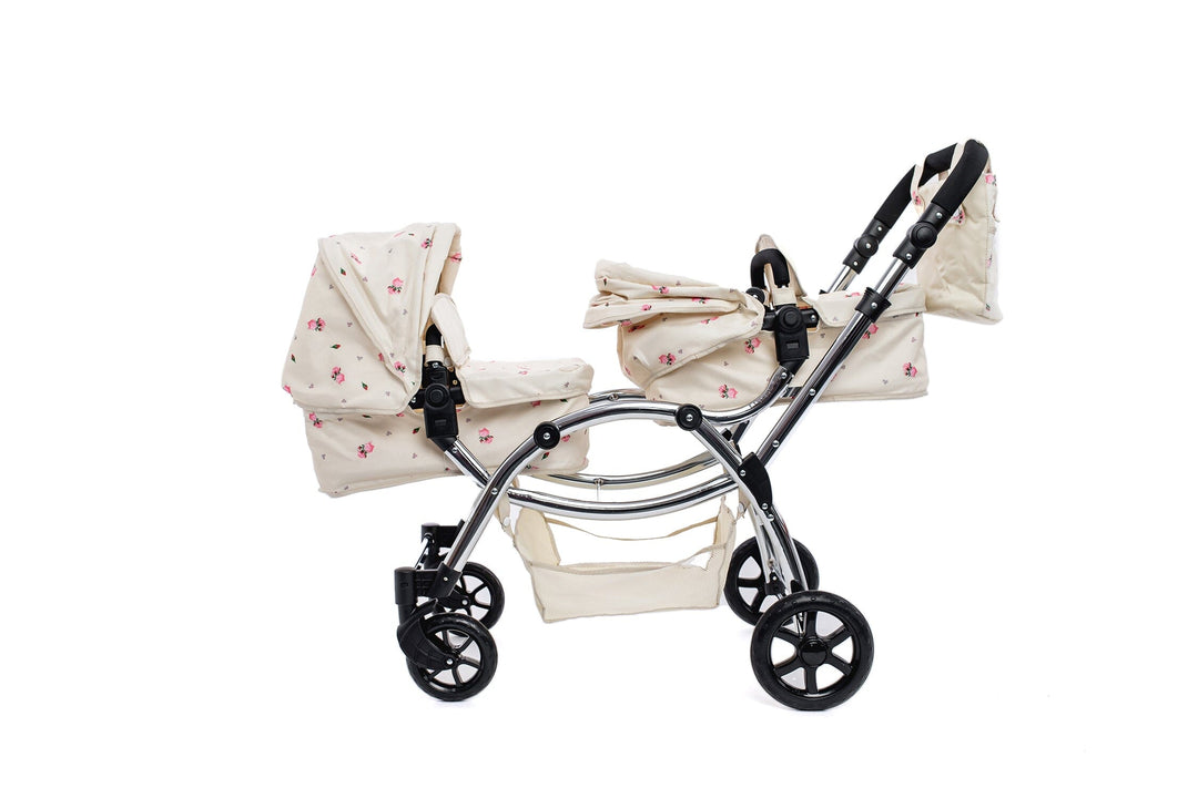 Roma Darcie Cream Twins Dolls Pram Dolls Pram Roma 