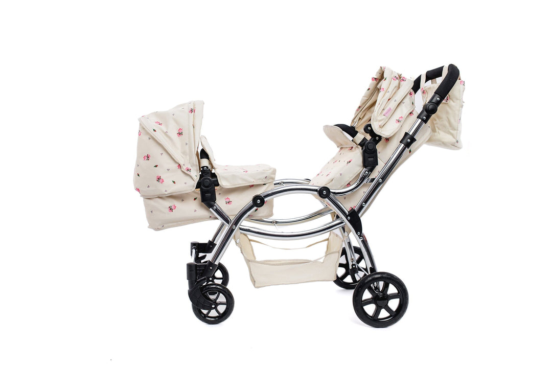 Roma Darcie Cream Twins Dolls Pram Dolls Pram Roma 