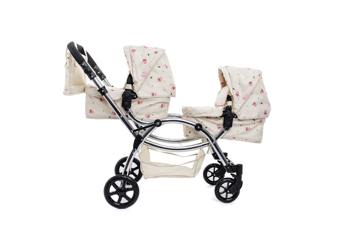 Roma Darcie Cream Twins Dolls Pram Dolls Pram Roma 