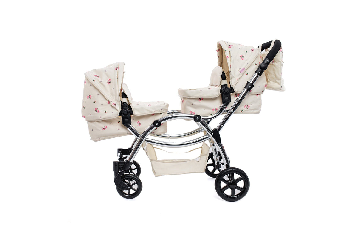 Roma Darcie Cream Twins Dolls Pram Dolls Pram Roma 