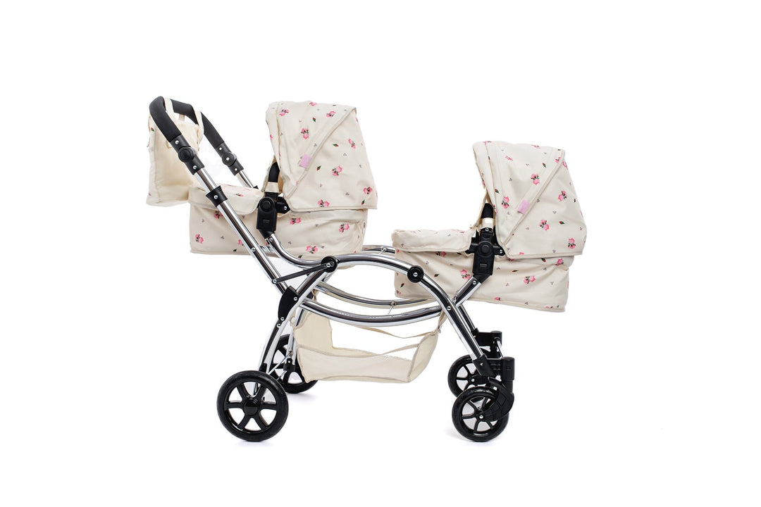 Roma Darcie Cream Twins Dolls Pram Dolls Pram Roma 