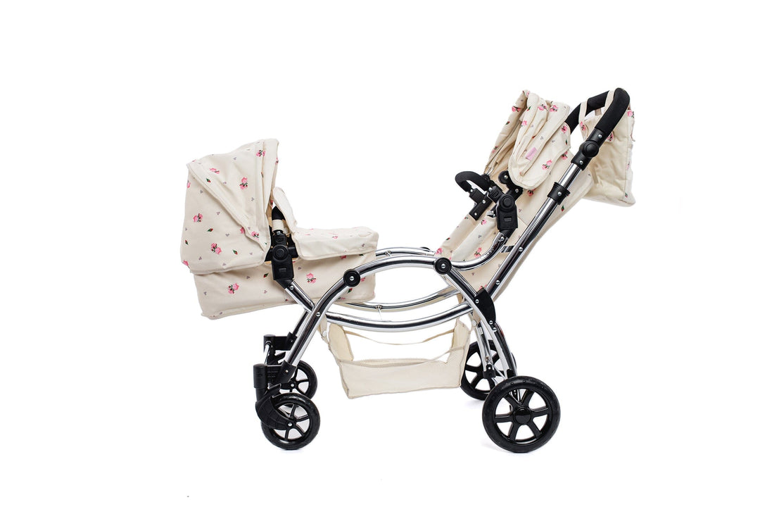 Roma Darcie Cream Twins Dolls Pram Dolls Pram Roma 