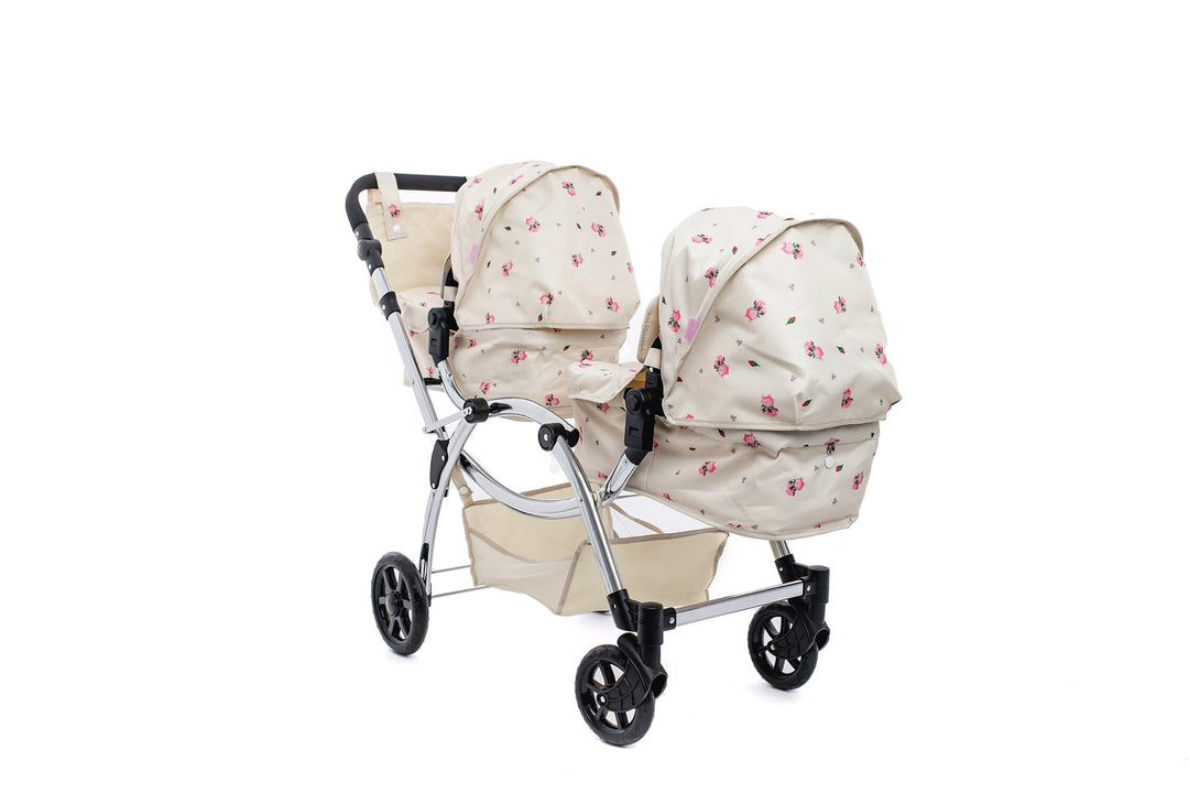 Roma Darcie Cream Twins Dolls Pram Dolls Pram Roma 