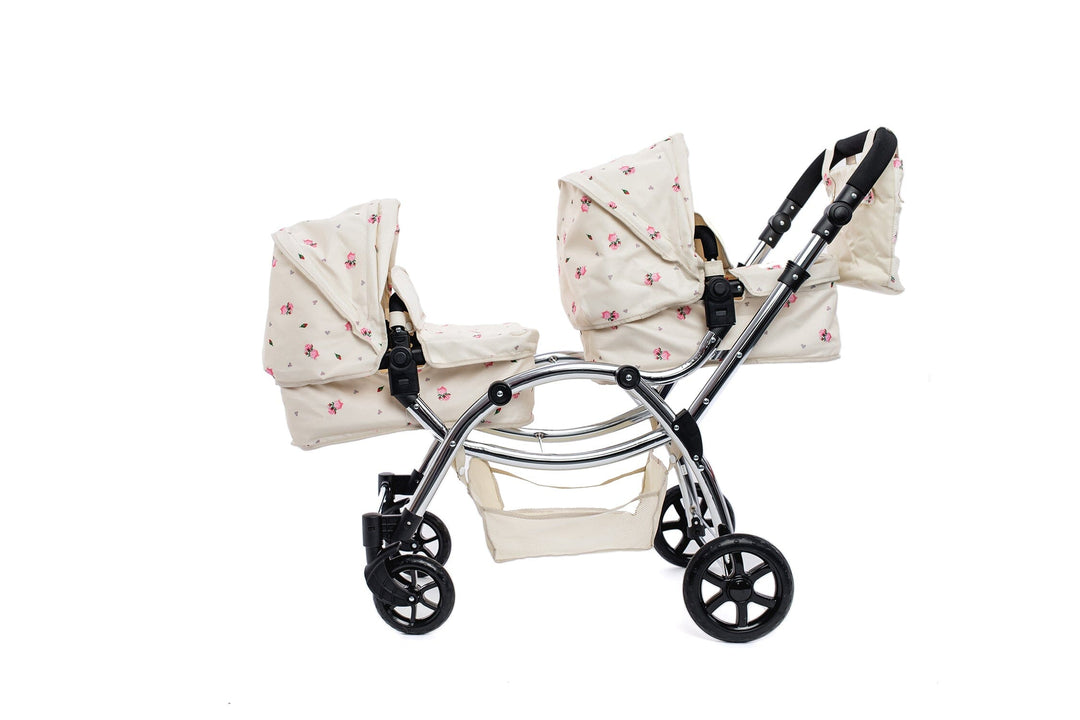 Roma Darcie Cream Twins Dolls Pram Dolls Pram Roma 