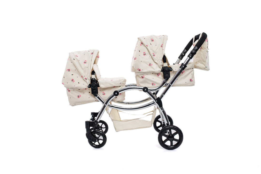 Roma Darcie Cream Twins Dolls Pram Dolls Pram Roma 