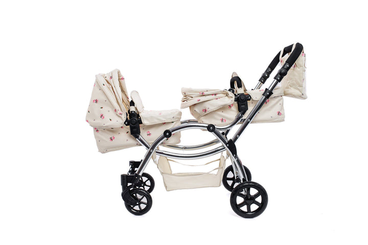 Roma Darcie Cream Twins Dolls Pram Dolls Pram Roma 